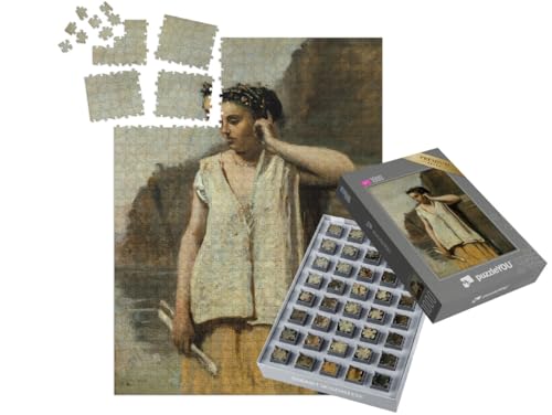 puzzleYOU: SMART Sorted® | Puzzle 1000 Teile leicht gemacht „Jean-Baptiste-Camille Corot - Die Muse, Geschichte“ von puzzleYOU