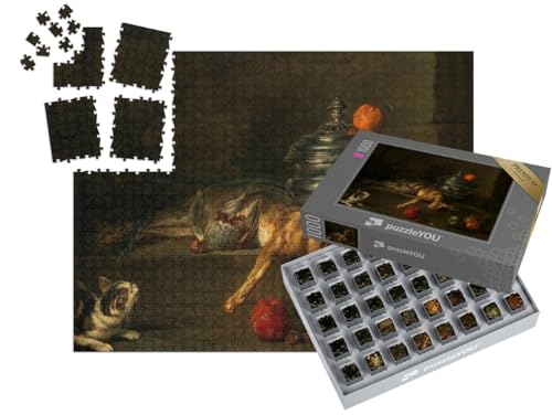 puzzleYOU: SMART Sorted® | Puzzle 1000 Teile leicht gemacht „Jean-Baptiste-Siméon Chardin - Die Silber-Terrine“ von puzzleYOU