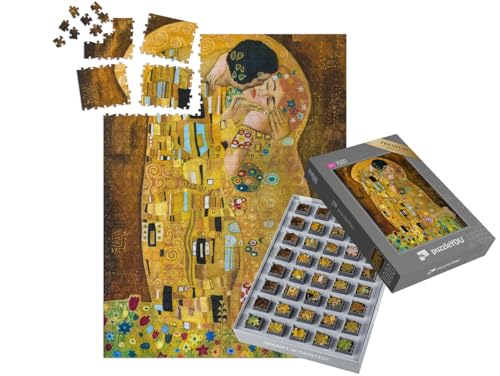 puzzleYOU: SMART Sorted® | Puzzle 1000 Teile leicht gemacht „Klimt-inspirierte abstrakte Batikmalerei“ – aus der Puzzle-Kollektion Künstler von puzzleYOU