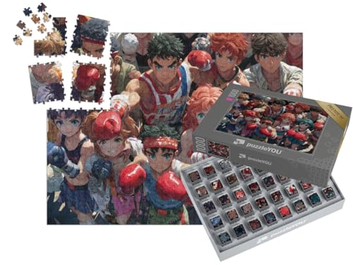 puzzleYOU: SMART Sorted® | Puzzle 1000 Teile leicht gemacht „Letzter Kampf der Anime Helden“ – aus der Puzzle-Kollektion Anime von puzzleYOU