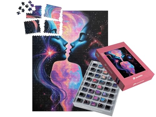 puzzleYOU: SMART Sorted® | Puzzle 1000 Teile leicht gemacht „Magie der Liebe“ von puzzleYOU