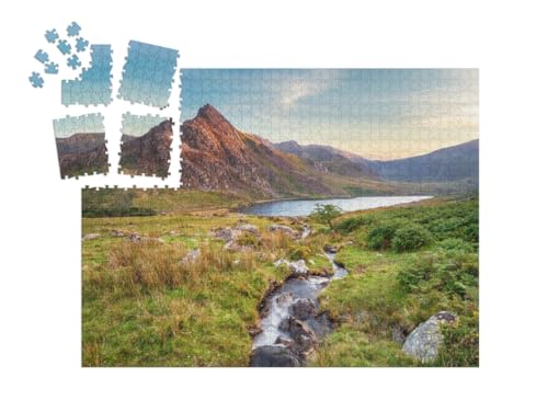 puzzleYOU: SMART Sorted® | Puzzle 1000 Teile leicht gemacht „Mount Tryfan im Snowdonia-Nationalpark, Wales“ von puzzleYOU