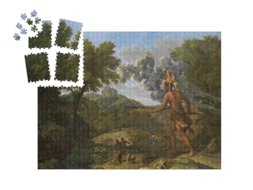 puzzleYOU: SMART Sorted® | Puzzle 1000 Teile leicht gemacht „Nicolas Poussin - Blinder Orion auf der Suche nach der aufgehenden Sonne“ von puzzleYOU
