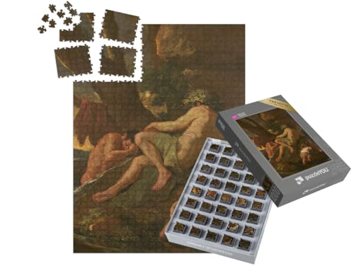 puzzleYOU: SMART Sorted® | Puzzle 1000 Teile leicht gemacht „Nicolas Poussin - Midas wäscht Sich an der Quelle des Pactolus“ von puzzleYOU