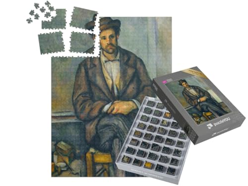 puzzleYOU: SMART Sorted® | Puzzle 1000 Teile leicht gemacht „Paul Cézanne - Sitzender Bauer“ von puzzleYOU