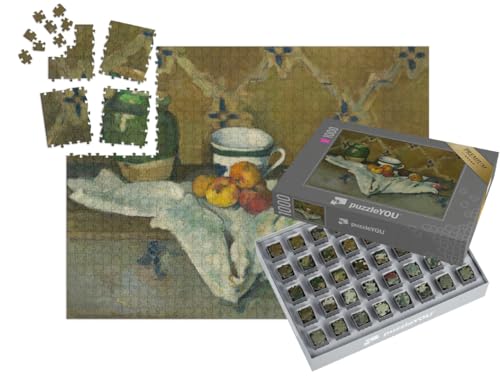 puzzleYOU: SMART Sorted® | Puzzle 1000 Teile leicht gemacht „Paul Cézanne - Stilleben mit Krug, Tasse und Äpfeln“ von puzzleYOU
