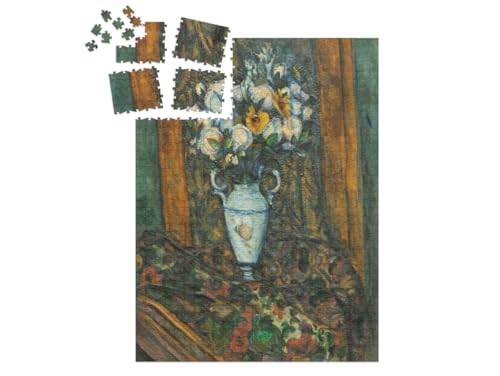 puzzleYOU: SMART Sorted® | Puzzle 1000 Teile leicht gemacht „Paul Cézanne - Vase mit Blumen“ von puzzleYOU