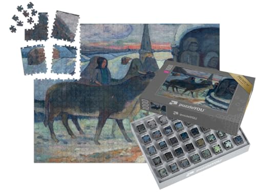 puzzleYOU: SMART Sorted® | Puzzle 1000 Teile leicht gemacht „Paul Gauguin - Weihnachtsnacht (Die Segnung der Ochsen)“ von puzzleYOU