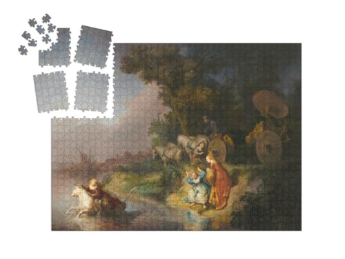 puzzleYOU: SMART Sorted® | Puzzle 1000 Teile leicht gemacht „Rembrandt - Die Entführung der Europa“ von puzzleYOU