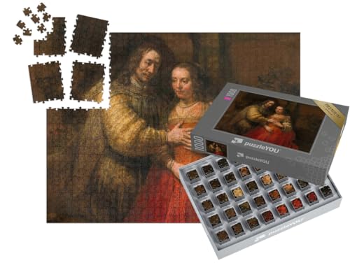 puzzleYOU: SMART Sorted® | Puzzle 1000 Teile leicht gemacht „Rembrandt - Isaak und Rebekka“ von puzzleYOU