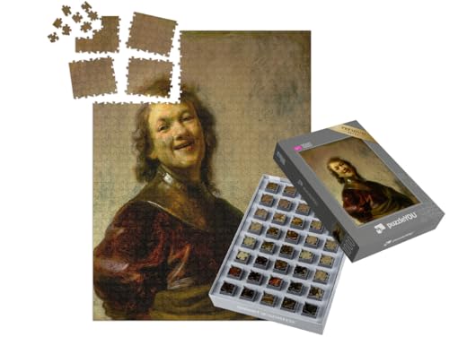 puzzleYOU: SMART Sorted® | Puzzle 1000 Teile leicht gemacht „Rembrandt - Rembrandt lachend“ von puzzleYOU