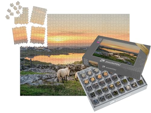 puzzleYOU: SMART Sorted® | Puzzle 1000 Teile leicht gemacht „Sonnenuntergang in Connemara, Irland“ – aus der Puzzle-Kollektion Irland von puzzleYOU