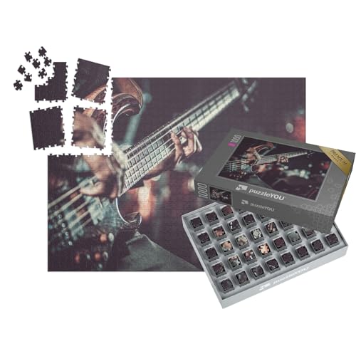 puzzleYOU: SMART Sorted® | Puzzle 1000 Teile leicht gemacht „Spiel mit der E-Gitarre“ – aus der Puzzle-Kollektion Musik, Menschen von puzzleYOU