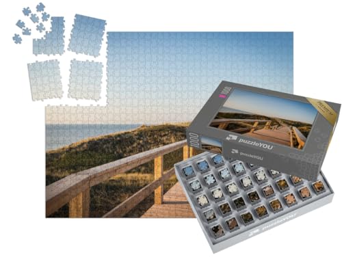 puzzleYOU: SMART Sorted® | Puzzle 1000 Teile leicht gemacht „Strandtreppen-Wanderweg auf der Insel Sylt“ – aus der Puzzle-Kollektion Sylt von puzzleYOU