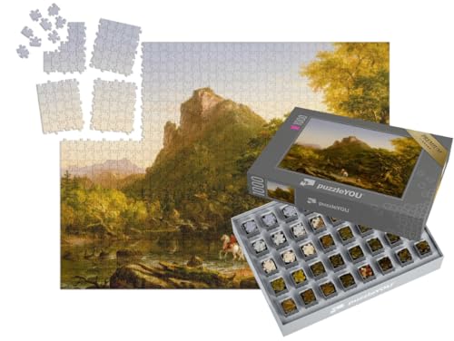 puzzleYOU: SMART Sorted® | Puzzle 1000 Teile leicht gemacht „Thomas Cole - Der Berg-Ford“ von puzzleYOU