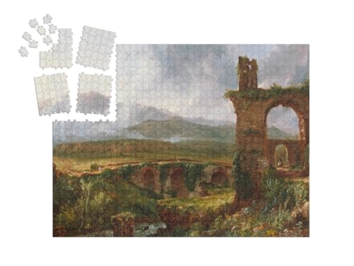 puzzleYOU: SMART Sorted® | Puzzle 1000 Teile leicht gemacht „Thomas Cole - Eine Aussicht bei Tivoli“ von puzzleYOU