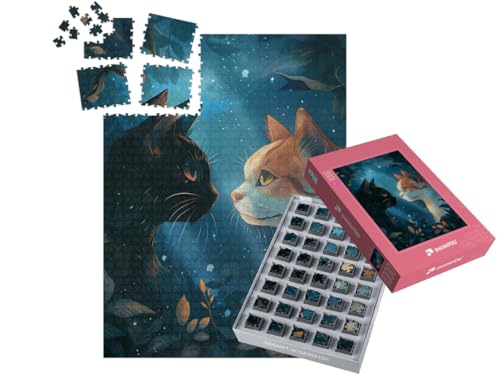 puzzleYOU: SMART Sorted® | Puzzle 1000 Teile leicht gemacht „Unsere Katzenliebe, unsere Welt“ – aus der Puzzle-Kollektion Katzen-Puzzles von puzzleYOU