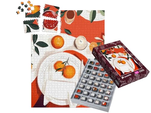 puzzleYOU: SMART Sorted® | Puzzle 1000 Teile leicht gemacht „Weihnachten: Elegant Gedeckter Tisch“ – aus der Puzzle-Kollektion Weihnachten von puzzleYOU