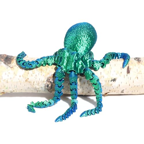 puzzlegame 3D-gedrucktes Octopus-Fidget-Spielzeug,3D-gedrucktes Octopus-Fidget-Spielzeug - Bewegliches Tierspielzeug mit beweglichen Gelenken,Stressabbau-Figur, kreatives DIY-Ornament, Bunte von puzzlegame