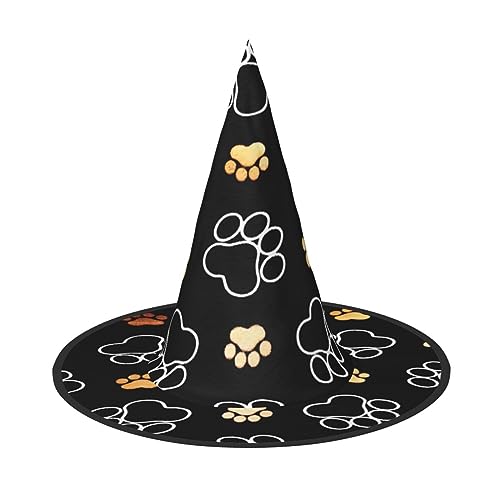 Hundepfotenabdrücke Druck über lebendigem Karneval Halloween Hut Erwachsene Kostüm Zubehör für Mottopartys Hundepfotenabdrücke Druck über lebendigem Karneval Halloween Hut Erwachsene Kostüm Zubehör für Mottopartys von pvinnk