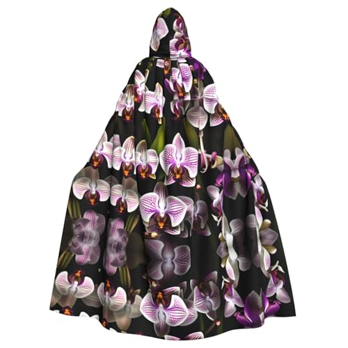 pvinnk Atmungsaktiver Uni-Kapuzenumhang mit Orchideen-Druck, für Halloween, Karneval, Cosplay und Motto-Partys pvinnk Atmungsaktiver Uni-Kapuzenumhang mit Orchideen-Druck, für Halloween, Karneval, Cosplay und Motto-Partys von pvinnk