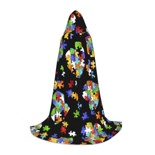 pvinnk Autismus-Bewusstseinspuzzleteile, Herzdruck, Halloween, warmer Kapuzenumhang für Männer und Frauen, für Karneval, Cosplay, Hexenkostüme pvinnk Autismus-Bewusstseinspuzzleteile, Herzdruck, Halloween, warmer Kapuzenumhang für Männer und Frauen, für Karneval, Cosplay, Hexenkostüme von pvinnk