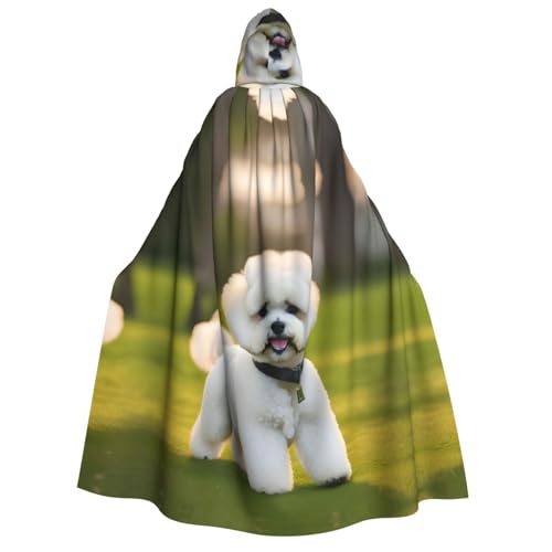 pvinnk Bichon Frisé-Hund auf dem Gras, bedruckt, Karnevals-Dekorationen, Stil, Kapuzenumhang für Kostümpartys, Cosplay, Hexenkostüme pvinnk Bichon Frisé-Hund auf dem Gras, bedruckt, Karnevals-Dekorationen, Stil, Kapuzenumhang für Kostümpartys, Cosplay, Hexenkostüme von pvinnk