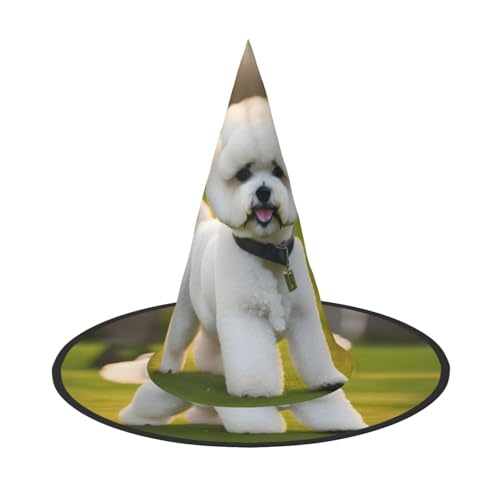 pvinnk Bichon Frisé Hund auf dem Gras Druck über lebendigem Karneval Halloween Hut Erwachsene Kostüm Zubehör für Mottopartys pvinnk Bichon Frisé Hund auf dem Gras Druck über lebendigem Karneval Halloween Hut Erwachsene Kostüm Zubehör für Mottopartys von pvinnk