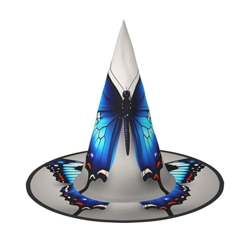 pvinnk Blauer Schmetterlingsdruck über lebendigem Karneval Halloween Hut Erwachsene Kostüm Zubehör für Mottopartys pvinnk Blauer Schmetterlingsdruck über lebendigem Karneval Halloween Hut Erwachsene Kostüm Zubehör für Mottopartys von pvinnk