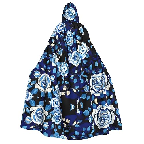 pvinnk Blaues Blumenmuster Rosen Druck Karneval Dekorationen Stil Kapuzenumhang für Kostümpartys Cosplay Hexenkostüme pvinnk Blaues Blumenmuster Rosen Druck Karneval Dekorationen Stil Kapuzenumhang für Kostümpartys Cosplay Hexenkostüme von pvinnk