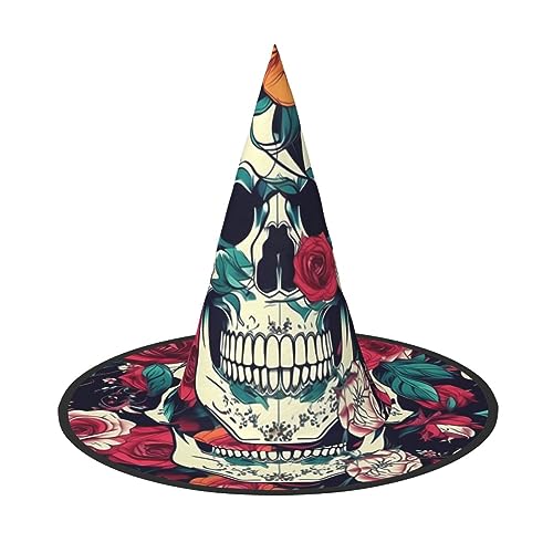 pvinnk Blumen Schädel Ornament Druck über lebendigem Karneval Halloween Hut Erwachsene Kostüm Zubehör für Mottopartys pvinnk Blumen Schädel Ornament Druck über lebendigem Karneval Halloween Hut Erwachsene Kostüm Zubehör für Mottopartys von pvinnk