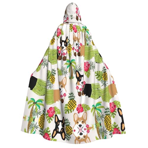 pvinnk Corgi Hawaiianischer tropischer Sommer-Ananas-Druck, Karnevals-Dekorationen, Stil, Kapuzenumhang für Kostümpartys, Cosplay, Hexenkostüme pvinnk Corgi Hawaiianischer tropischer Sommer-Ananas-Druck, Karnevals-Dekorationen, Stil, Kapuzenumhang für Kostümpartys, Cosplay, Hexenkostüme von pvinnk