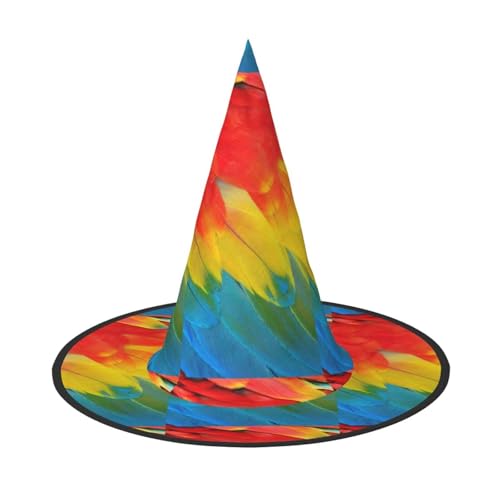 pvinnk Fantastischer Papageienfeder-Druck über lebendigem Karnevals-Halloween-Hut für Erwachsene, Kostümzubehör für Mottopartys pvinnk Fantastischer Papageienfeder-Druck über lebendigem Karnevals-Halloween-Hut für Erwachsene, Kostümzubehör für Mottopartys von pvinnk