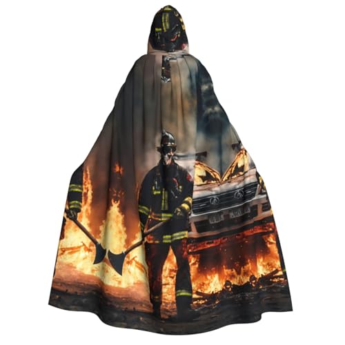pvinnk Feuerwehrmann Feuerwehrmann Flamme Druck Karneval Dekorationen Stil Kapuzenumhang für Kostümpartys Cosplay Hexenkostüme pvinnk Feuerwehrmann Feuerwehrmann Flamme Druck Karneval Dekorationen Stil Kapuzenumhang für Kostümpartys Cosplay Hexenkostüme von pvinnk