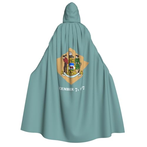 pvinnk Flagge von Delaware Druck, Karnevals-Dekorationen, Stil, Kapuzenumhang für Kostümpartys, Cosplay, Hexenkostüme von pvinnk