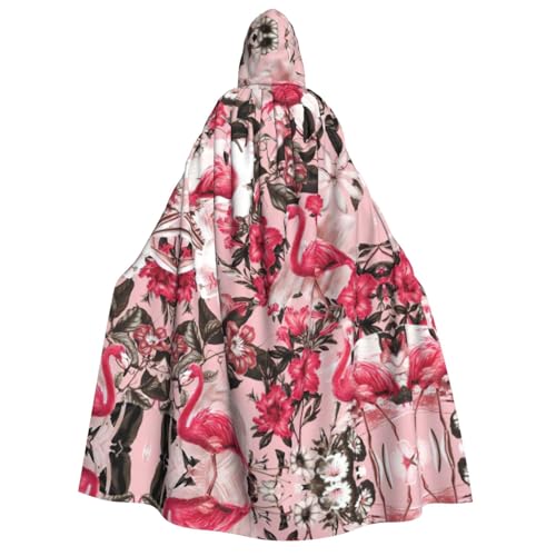 pvinnk Flamingo-Blumendruck, Karnevals-Dekorationen, Stil, Kapuzenumhang für Kostümpartys, Cosplay, Hexenkostüme pvinnk Flamingo-Blumendruck, Karnevals-Dekorationen, Stil, Kapuzenumhang für Kostümpartys, Cosplay, Hexenkostüme von pvinnk