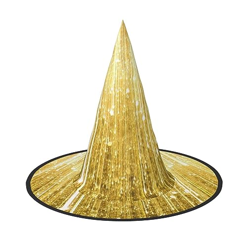 pvinnk Goldener Bling-Druck über lebendigem Karnevals-Halloween-Hut für Erwachsene, Kostümzubehör für Mottopartys von pvinnk