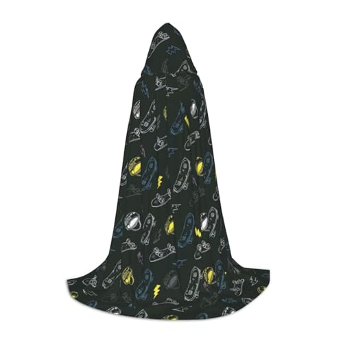 pvinnk Graffiti-Skateboard-Druck, Halloween, warmer Kapuzenumhang für Männer und Frauen, für Karneval, Cosplay, Hexenkostüme pvinnk Graffiti-Skateboard-Druck, Halloween, warmer Kapuzenumhang für Männer und Frauen, für Karneval, Cosplay, Hexenkostüme von pvinnk