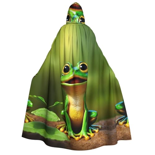pvinnk Grüner Frosch-Druck, Karnevals-Dekorationen, Stil, Kapuzenumhang für Kostümpartys, Cosplay, Hexenkostüme pvinnk Grüner Frosch-Druck, Karnevals-Dekorationen, Stil, Kapuzenumhang für Kostümpartys, Cosplay, Hexenkostüme von pvinnk