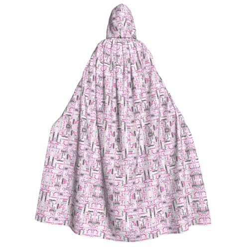 pvinnk Gymnastikumhang mit rosafarbenem Druck, Gothic, Renaissance, Halloween, Cosplay, Hexe, Mittelalter-Motto-Partys von pvinnk