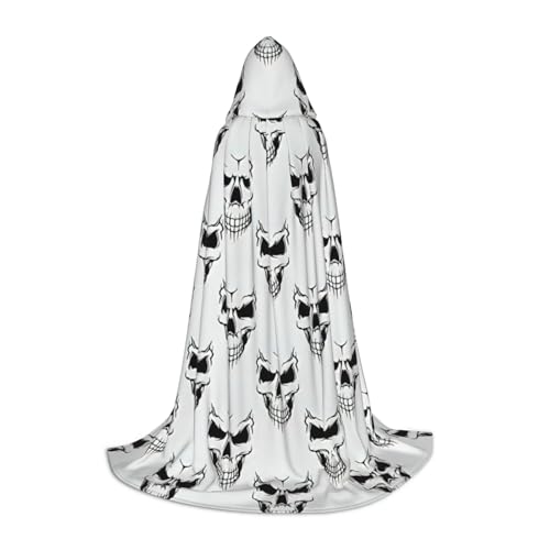 pvinnk Halloween-Thema, einfarbiger Skelett-Kopf-Druck, Halloween, warmer Kapuzenumhang für Männer und Frauen, für Karneval, Cosplay, Hexenkostüme pvinnk Halloween-Thema, einfarbiger Skelett-Kopf-Druck, Halloween, warmer Kapuzenumhang für Männer und Frauen, für Karneval, Cosplay, Hexenkostüme von pvinnk