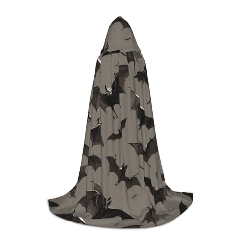 pvinnk Halloween-Umhang mit Fledermäusen, grauer Druck, Halloween, warmer Kapuzenumhang für Männer und Frauen, für Karneval, Cosplay, Hexenkostüme pvinnk Halloween-Umhang mit Fledermäusen, grauer Druck, Halloween, warmer Kapuzenumhang für Männer und Frauen, für Karneval, Cosplay, Hexenkostüme von pvinnk