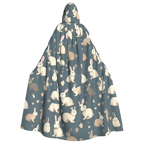 pvinnk Kaninchen-Hintergrunddruck, Gothic-Renaissance, Umhang, Halloween, Cosplay, Hexe, Mittelalter-Motto-Partys von pvinnk
