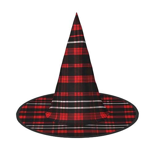 pvinnk Karierter roter und schwarzer Druck über lebendigem Karnevals-Halloween-Hut für Erwachsene, Kostümzubehör für Mottopartys pvinnk Karierter roter und schwarzer Druck über lebendigem Karnevals-Halloween-Hut für Erwachsene, Kostümzubehör für Mottopartys von pvinnk