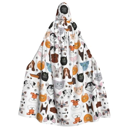 pvinnk Katzen- und Hundegesichter Bulldogge Beagle Labrador Druck Karneval Dekorationen Stil Kapuzenumhang für Kostümpartys Cosplay Hexenkostüme pvinnk Katzen- und Hundegesichter Bulldogge Beagle Labrador Druck Karneval Dekorationen Stil Kapuzenumhang für Kostümpartys Cosplay Hexenkostüme von pvinnk