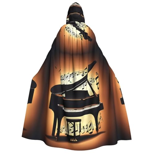 pvinnk Klavier-, Violinen- und Musiknoten-Druck, Karnevals-Dekorationen, Stil, Kapuzenumhang für Kostümpartys, Cosplay, Hexenkostüme pvinnk Klavier-, Violinen- und Musiknoten-Druck, Karnevals-Dekorationen, Stil, Kapuzenumhang für Kostümpartys, Cosplay, Hexenkostüme von pvinnk