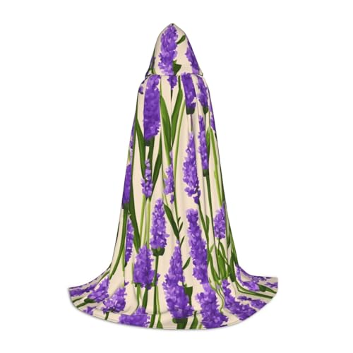pvinnk Lavendel-Stempel-Druck, warmer Kapuzenumhang für Männer und Frauen, für Karneval, Cosplay, Hexenkostüme pvinnk Lavendel-Stempel-Druck, warmer Kapuzenumhang für Männer und Frauen, für Karneval, Cosplay, Hexenkostüme von pvinnk