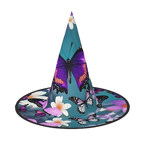 pvinnk Lila Schmetterling und Blumen Druck über lebendigem Karneval Halloween Hut Erwachsene Kostüm Zubehör für Mottopartys pvinnk Lila Schmetterling und Blumen Druck über lebendigem Karneval Halloween Hut Erwachsene Kostüm Zubehör für Mottopartys von pvinnk