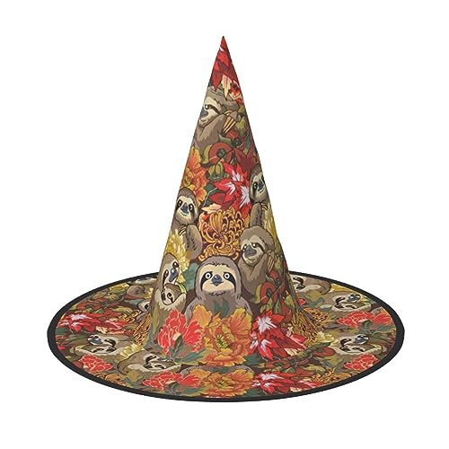 pvinnk Lustiger Faultier-Druck über lebendigem Karneval Halloween Hut Erwachsene Kostüm Zubehör für Mottopartys pvinnk Lustiger Faultier-Druck über lebendigem Karneval Halloween Hut Erwachsene Kostüm Zubehör für Mottopartys von pvinnk