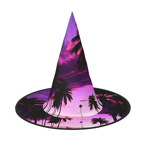 pvinnk Palme lila Sonnenuntergang Druck über lebendigem Karneval Halloween Hut Erwachsene Kostüm Zubehör für Mottopartys pvinnk Palme lila Sonnenuntergang Druck über lebendigem Karneval Halloween Hut Erwachsene Kostüm Zubehör für Mottopartys von pvinnk